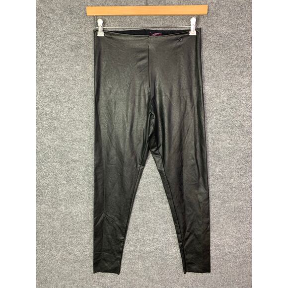 Commando Perfect Control Faux Leather Leggings Black‎ High Waist Womens XL - Picture 1 of 9